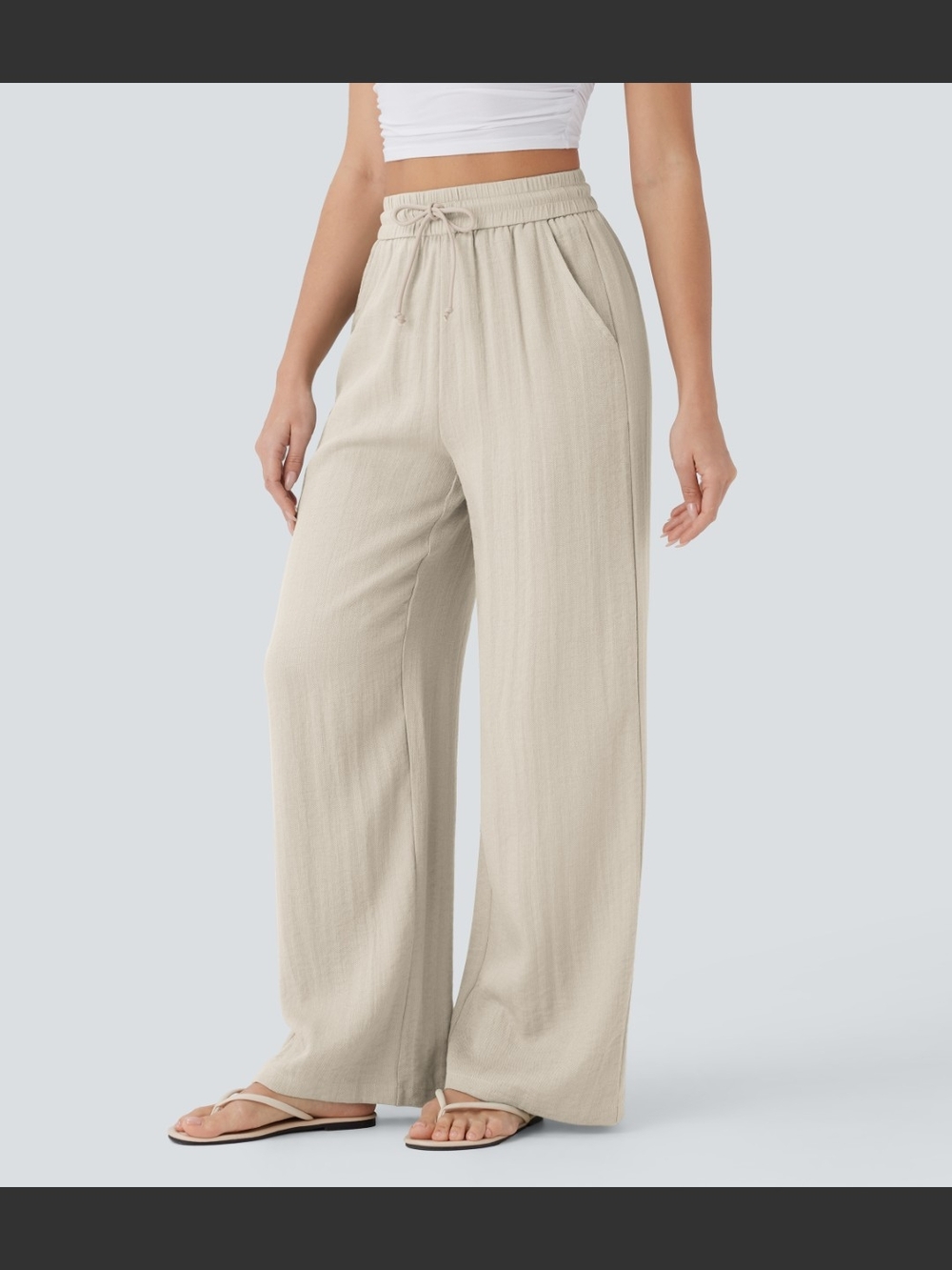 Halara HR Wide Leg Linen Pants